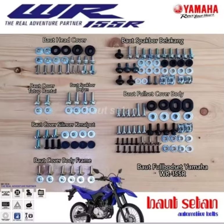 Baut full body yamaha WR 155/baut fullset body yamaha WR 155