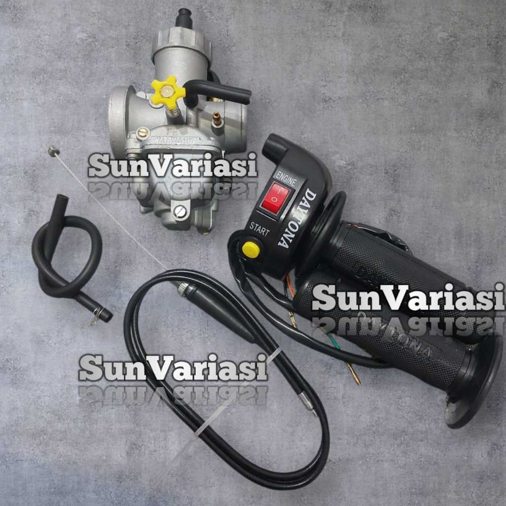 Paketan Terhemat Karbulator Pe 24 26 28 Plus Gas Spontan Polos Gas Spontan 2Tombol Gas Spontan 3Tomb