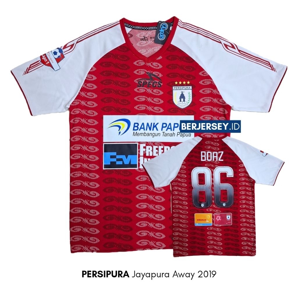 Jersey Persipura Jayapura Away 2019 Boaz Solossa