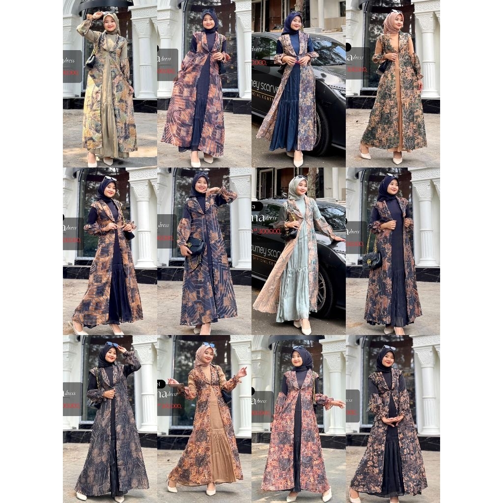GEMA DRESS JOURNEY INNER OUTER PREMIUM ORIGINAL BY JOURNEY SCARVES