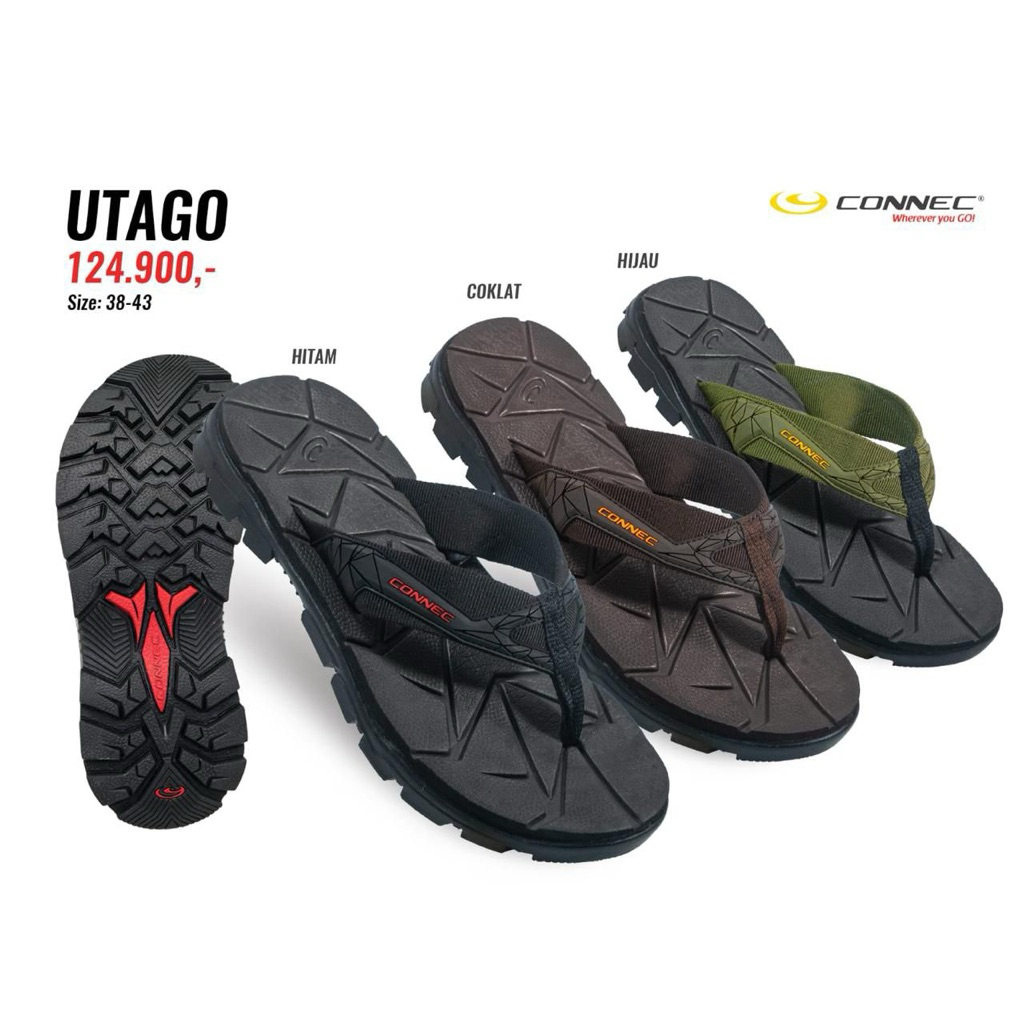 Sandal Jepit Connec Pria Model Utago Sendal Jepit Connec New Model