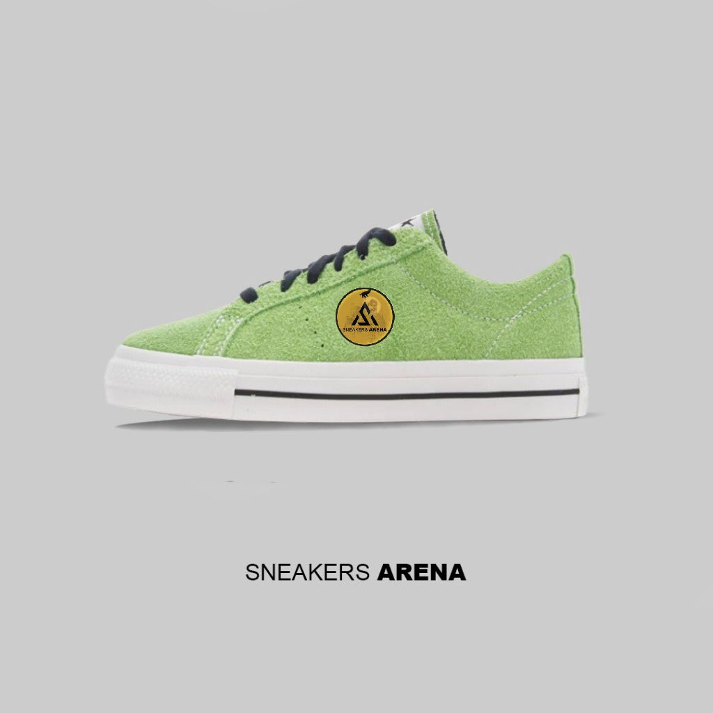 Converse X Study One Star Pro Ox "8 -ball" Green Flash White Black