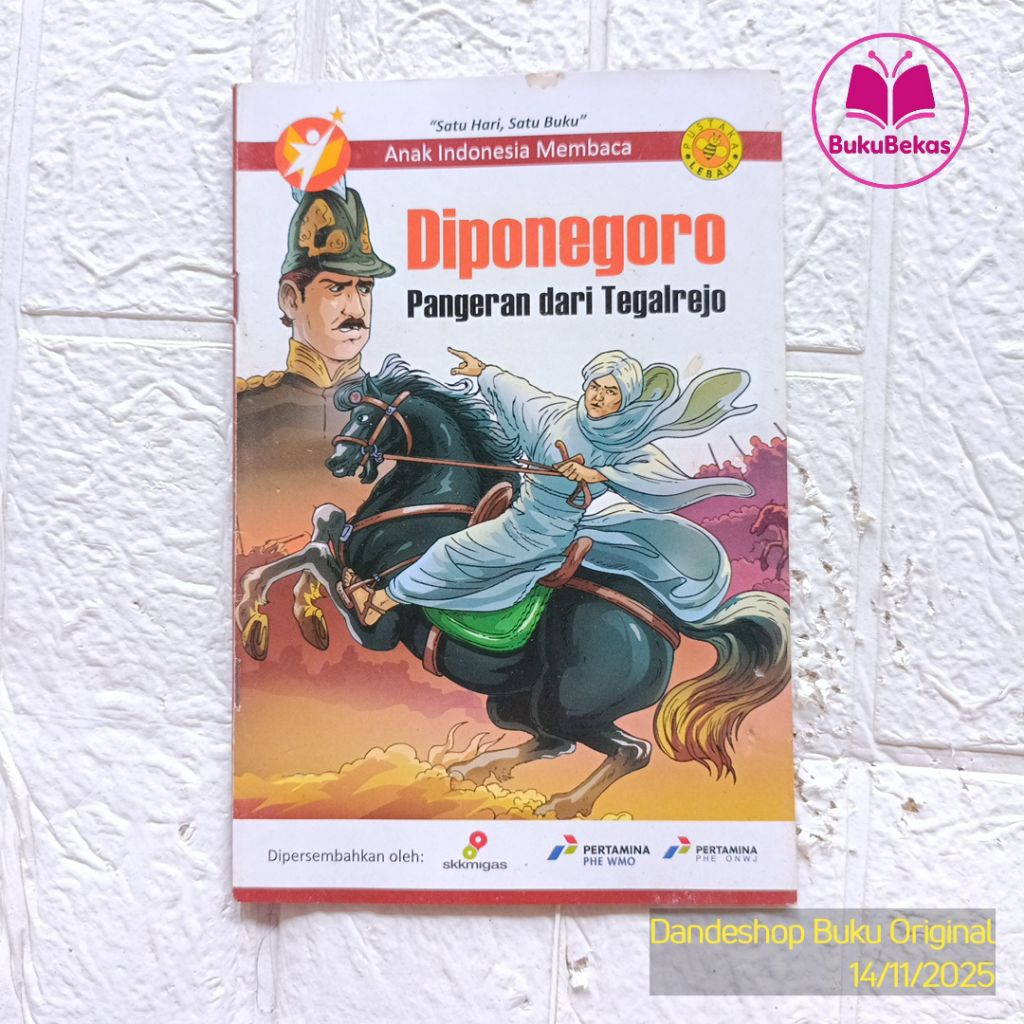 Diponegoro Pangeran Dari Tegalrejo - Komik Anak Indonesia Membaca Satu Hari, Satu Buku Pustaka Lebah