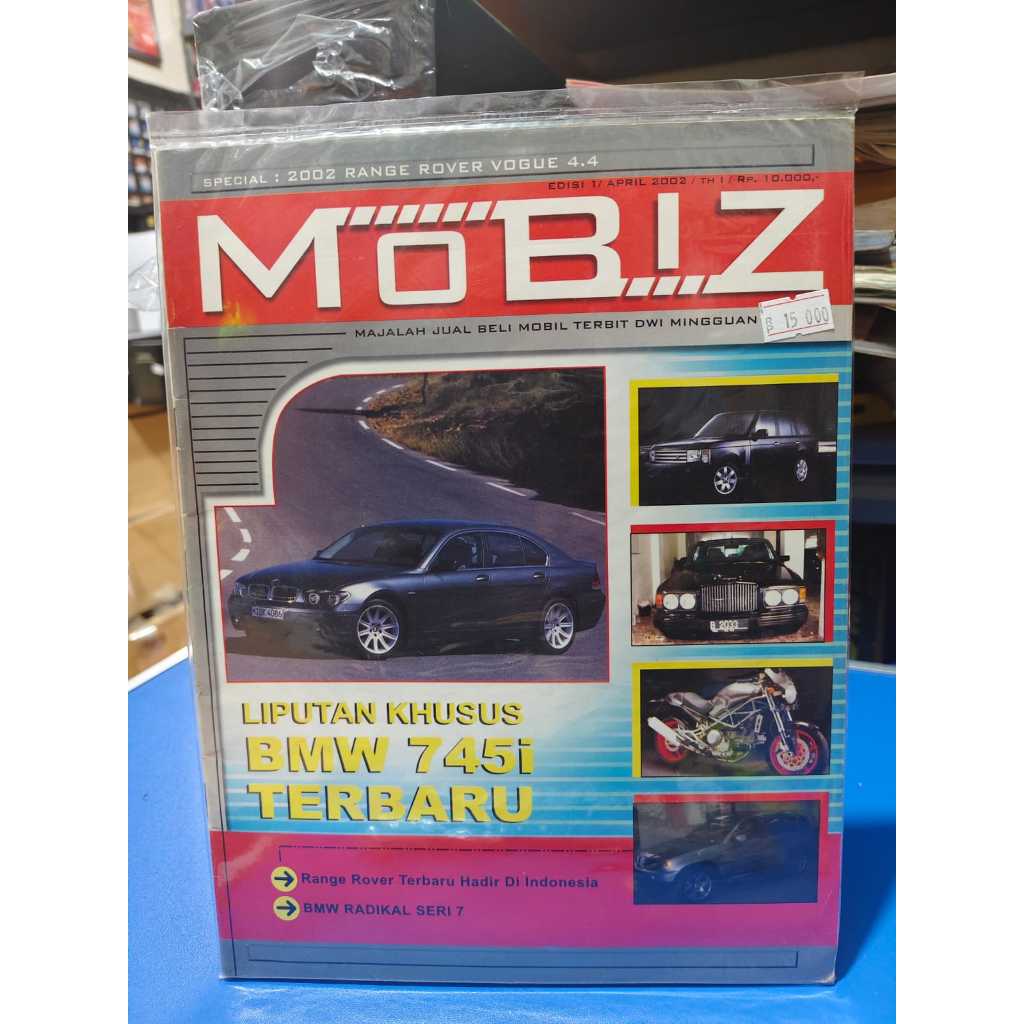MAJALAH BEKAS MOBIZ BMW FHM INVESTASI KIRANA LARAS MOSSAIK