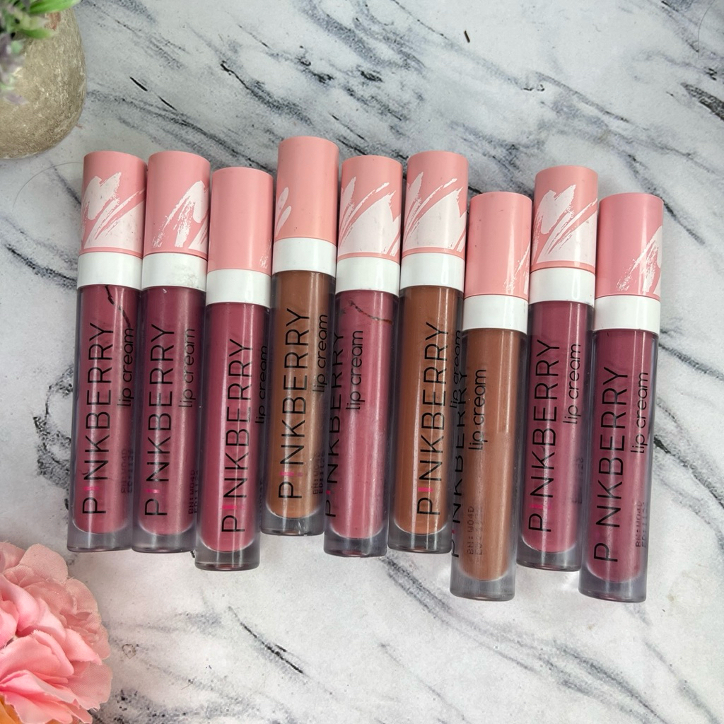 Rijek kemasan Pinkberry Lip Cream matte awet