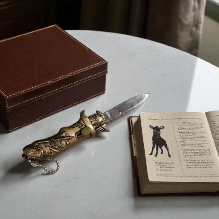 Pisau Lipat Murah Belati Kecil Ekslusif Gold AR 102