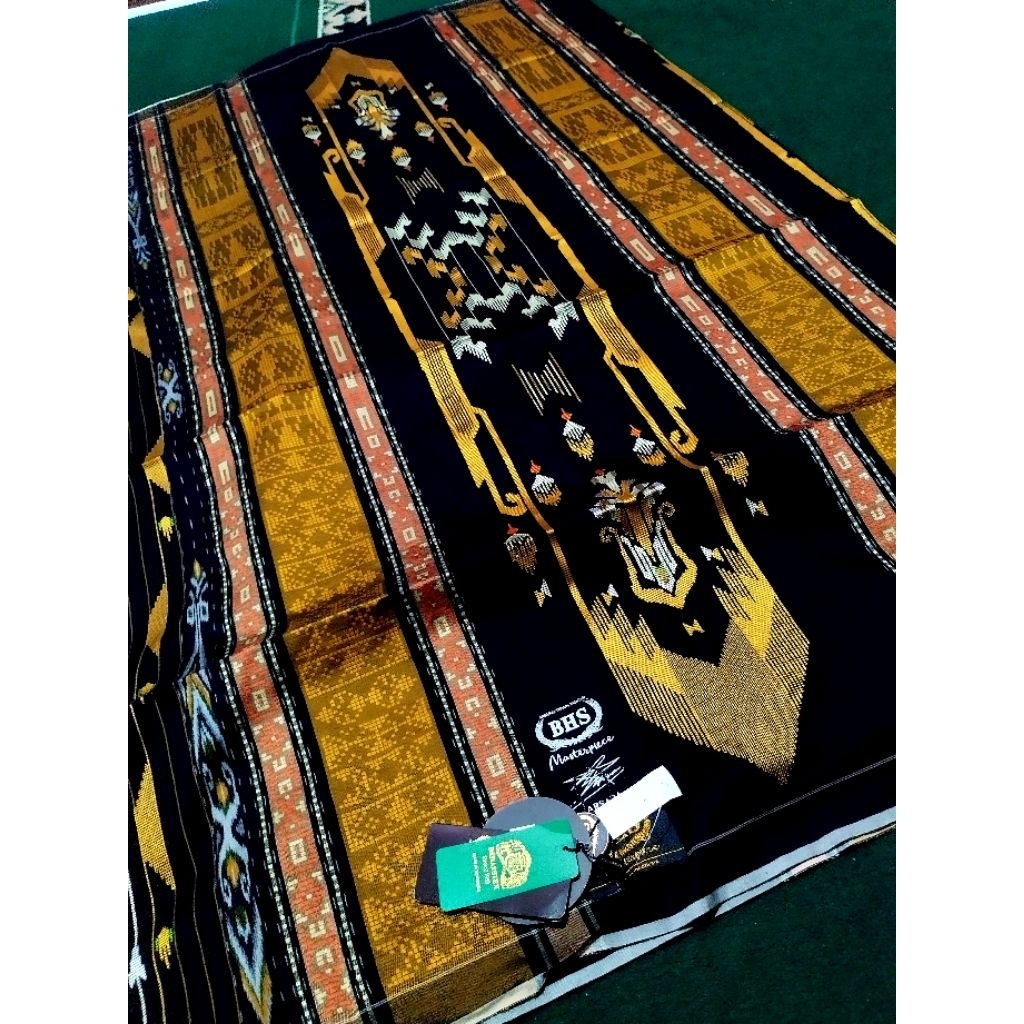 SARUNG BHS MASTERPIECE ORIGINAL GRADE GOLD MOTIF SIC WARNA BLACK SERIES KOMBINASI EMAS