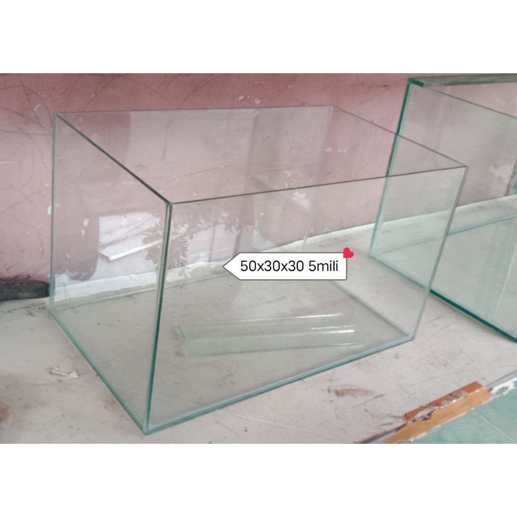 aquarium 5mm ukuran 30x20x20 -100x40x40