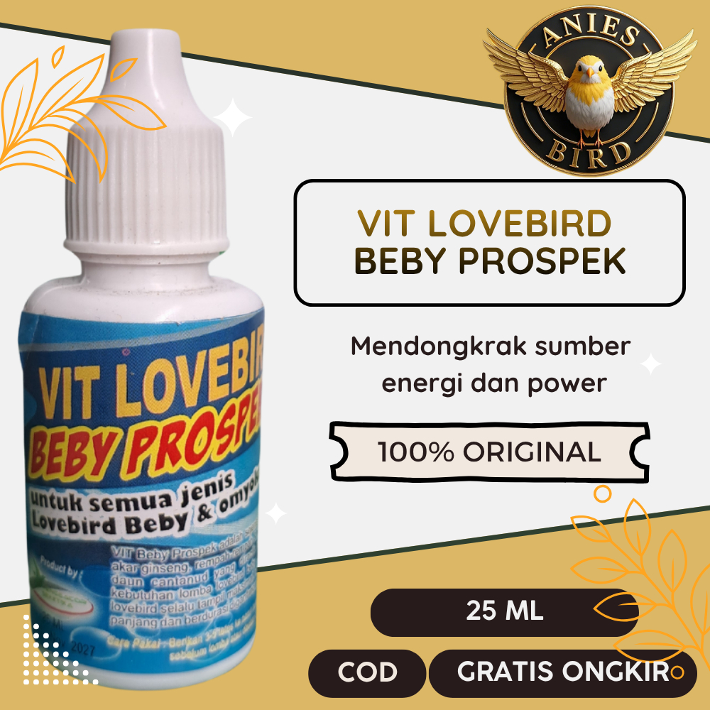 Vit Lovebird Beby Prospek 25ml Vitamin Nutrisi Formula Khusus Burung Lovebird Ombyokan