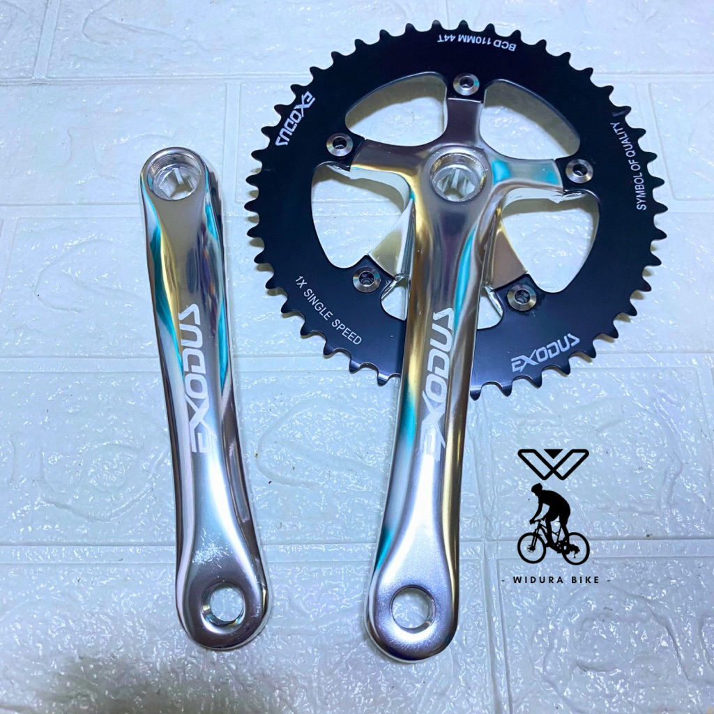 Crank exodus Alloy 44T Crank BMX Fixie Minitek BB kotak Alloy 44T