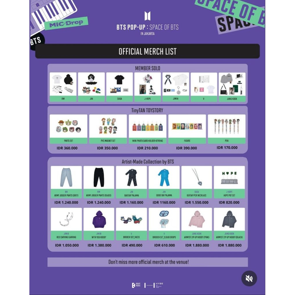 BTS POP UP STORE JAKARTA