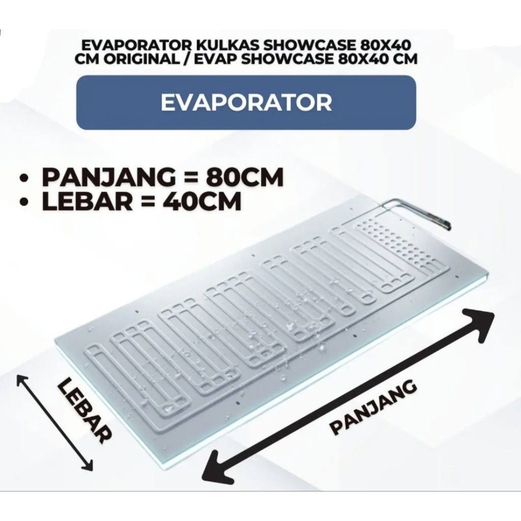 Evap Kulkas showcase POLYTRON ukuran 80x40 / Evaporator Kullkas Murah