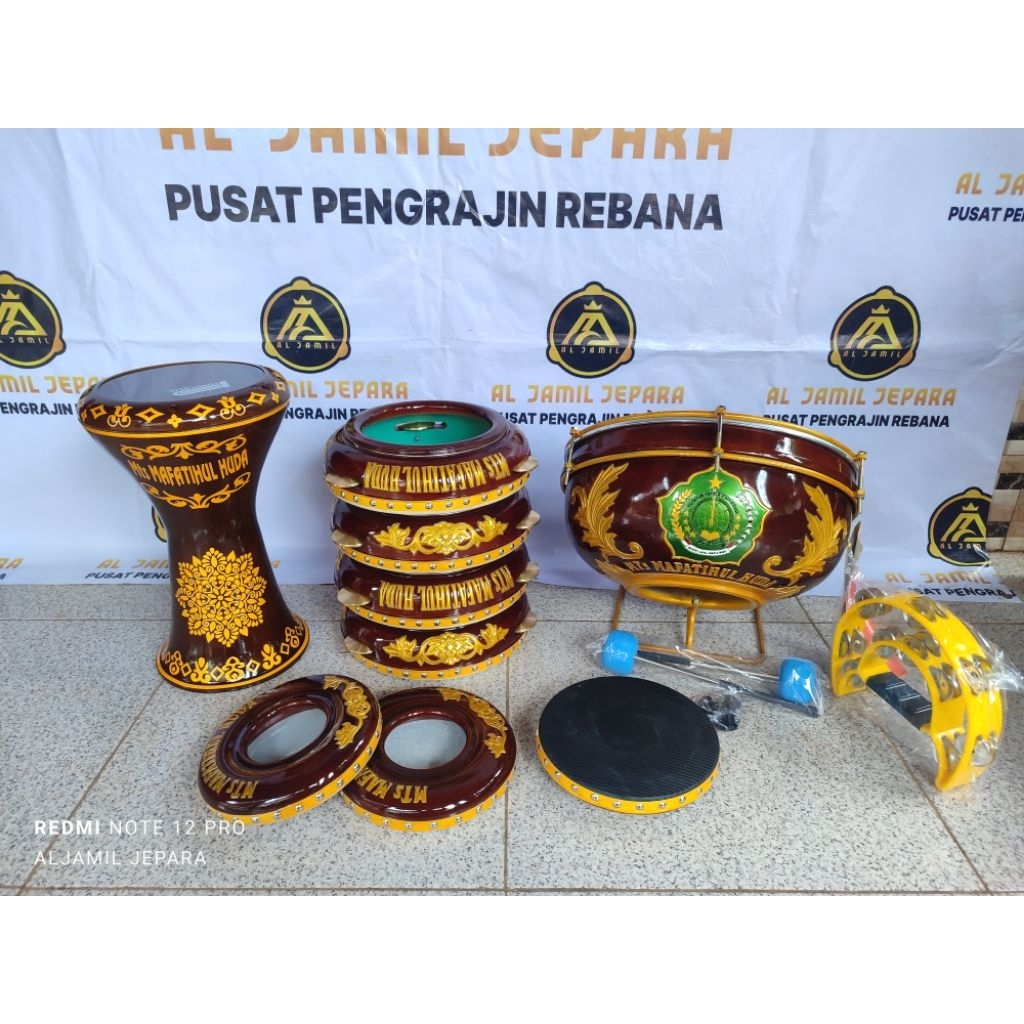 Rebana ukir full set asli jepara