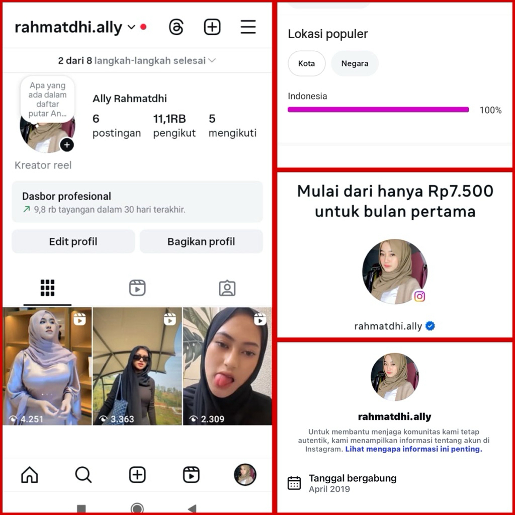 AKUN SIAP CENTANG BIRU PERMANENT