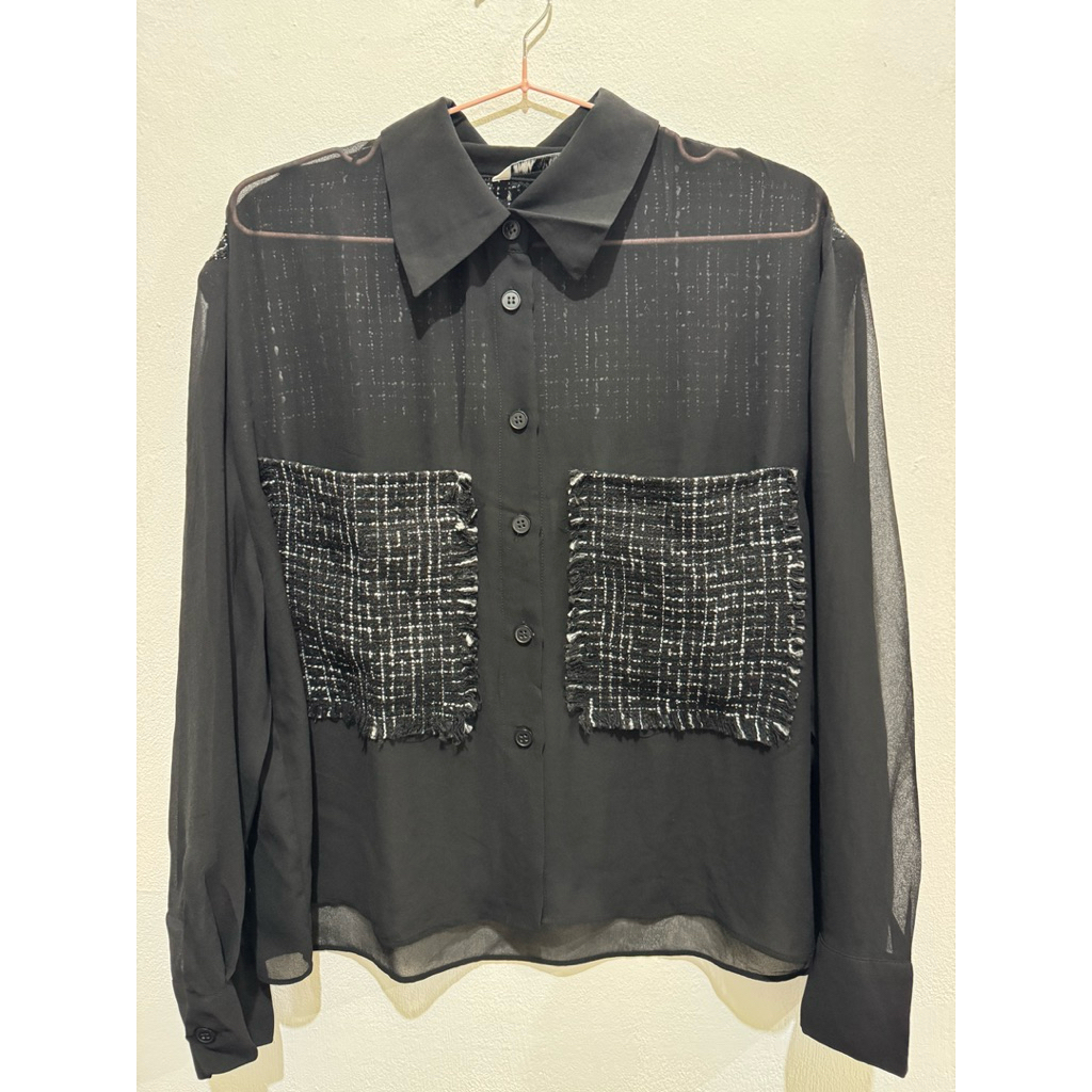 Zara mix tweed shirt
