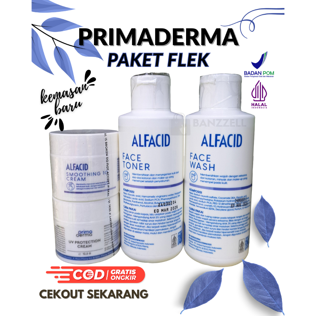 Primaderma Flek Skincare Flek Parah Melasma dan Flek Membandel - Paketan Untuk Noda Hitam Keriput