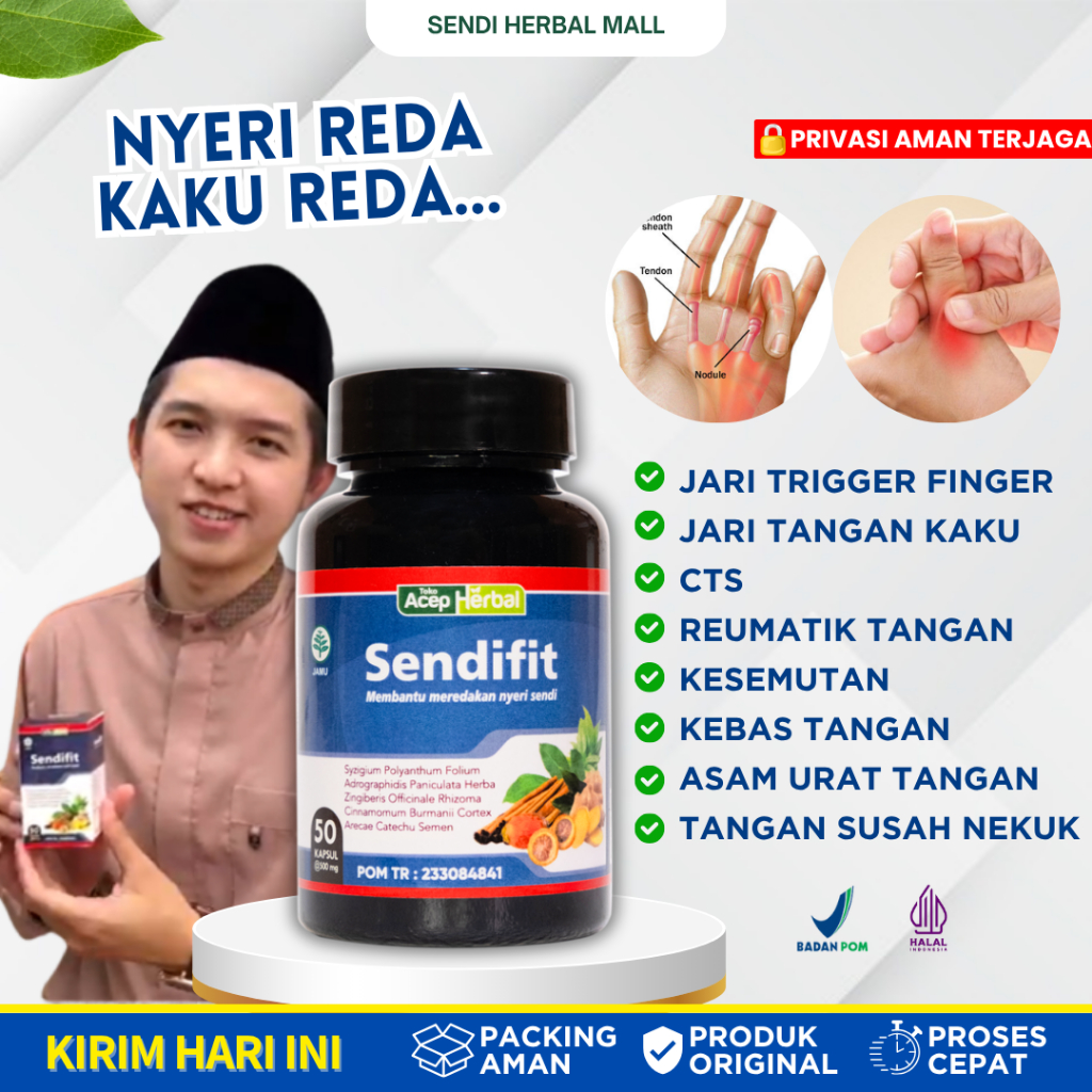 Obat Trigger Finger Jari Kaku CTS Reumatik Tangan Kesemutan Sendifit Kapsul Original