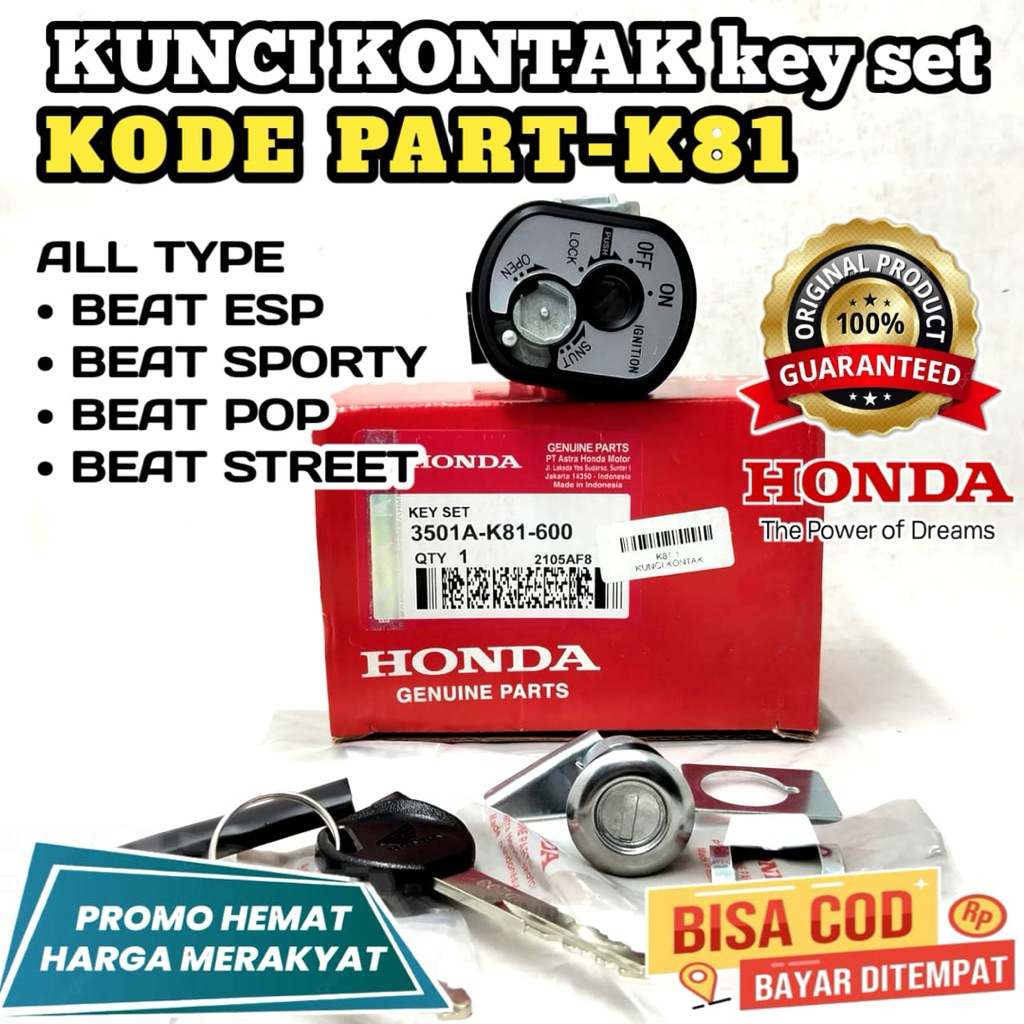 K81 KUNCI KONTAK,HONDA,KUNCI KONTAK BEAT ESP,KUNCI KONTAK BEAT SPORTY,KUNCI KONTA BEAT POP,KUNCI KON