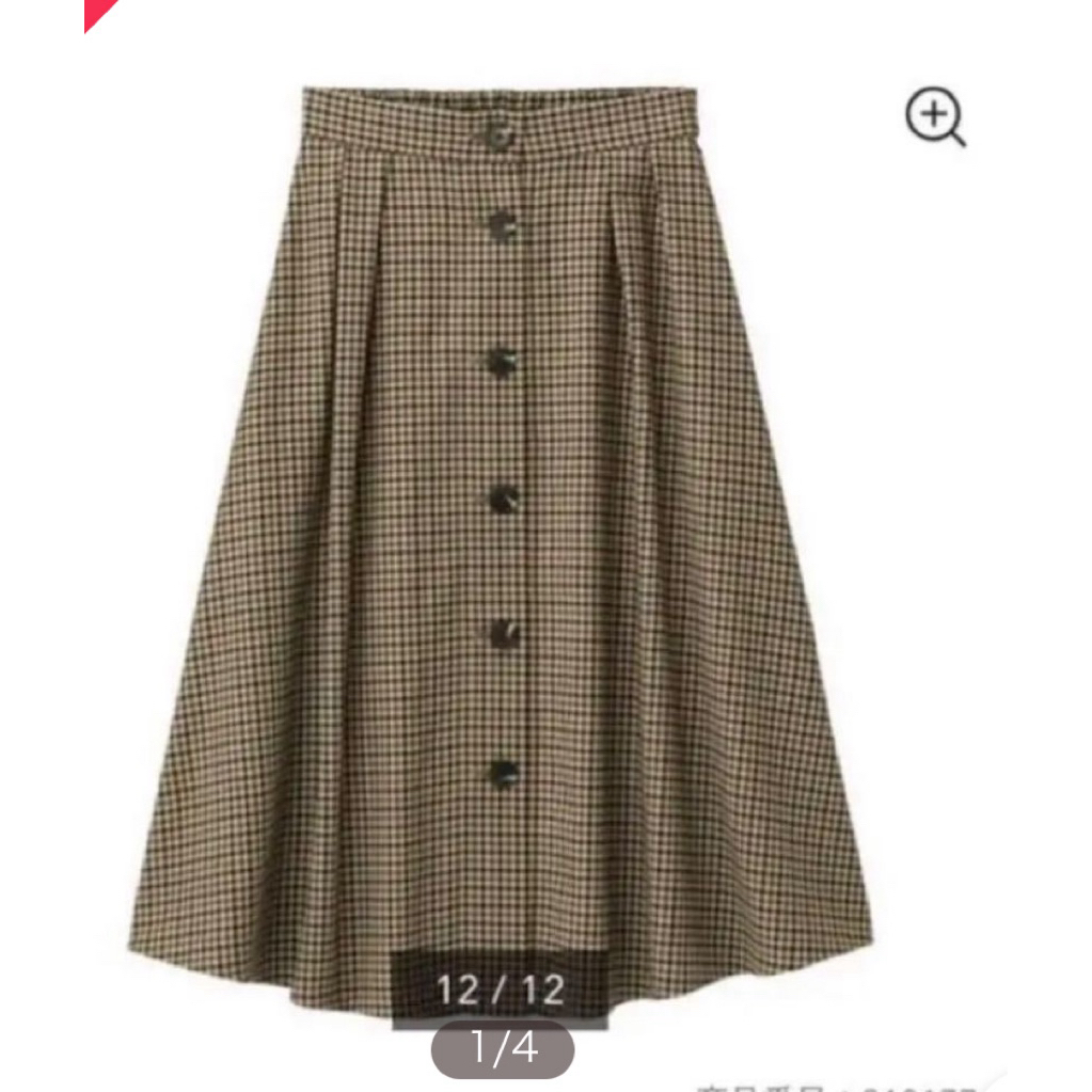 Preloved Rok Tartan Kancing by GU Uniqlo