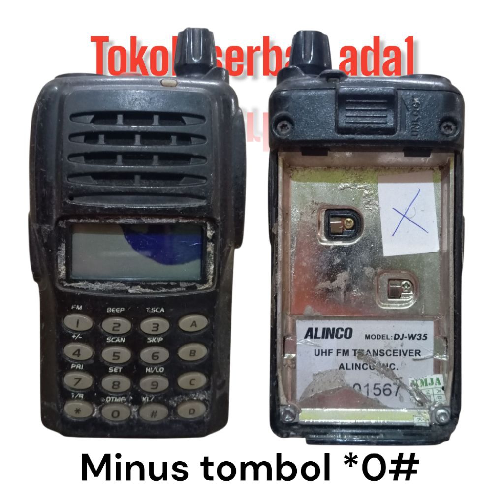 HT ALINCO Bahan DJ-CRX1 VHF / DJ-W35 UHF SECOND