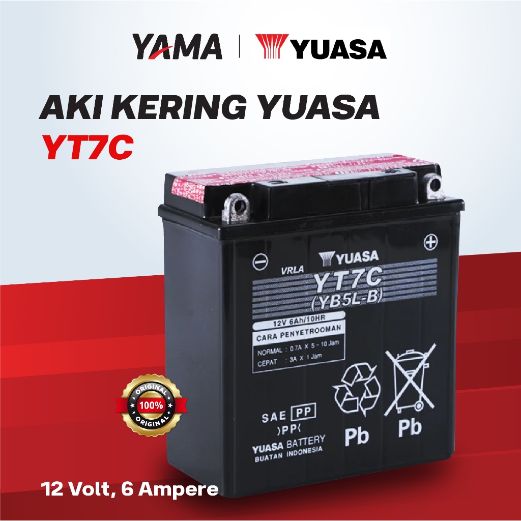 AKI KERING YT7C YUASA FIZR MIO SPORTY LAMA JUP MX / Z LAMA