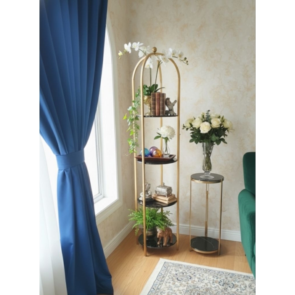 rak sangkar/rak pipa besi/rak bunga/rak sudut/rak minimalis/rak sultan luxury gold/rak mewah