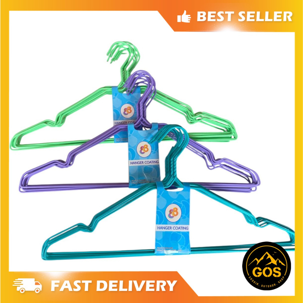 COATING HANGER BAJU STAINLESS ANTI KARAT ( 10 PCS )