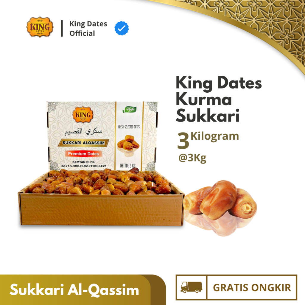 Kurma Sukari | Kurma Basah Lembut 3 KG - Kurma Sukari King
