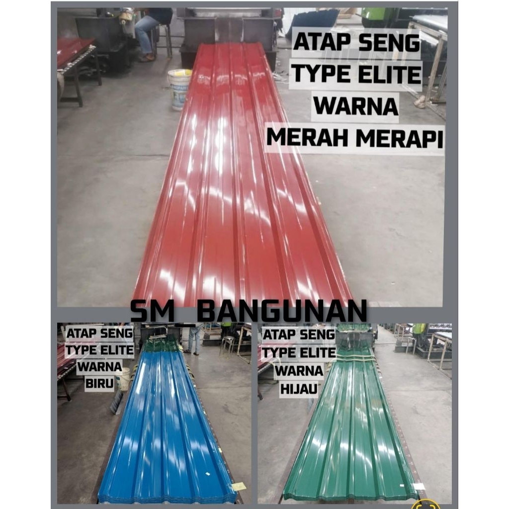 Atap Spandek Type Elite – Galvalum Premium Gelombang Modern | Anti Karat, Kuat & Elegan | Ukuran Cus