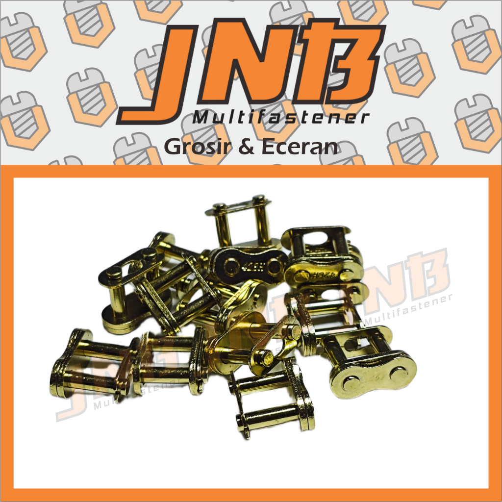 Sambungan Rantai Motor Gold 428H – Master Link Warna Emas Kuat & Tahan Karat