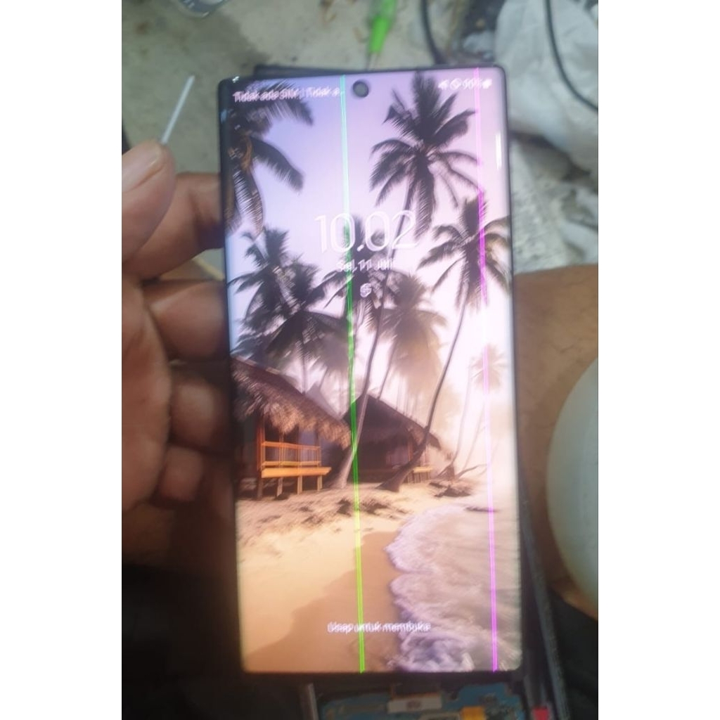 lcd samsung note 10 biasa mulus minus