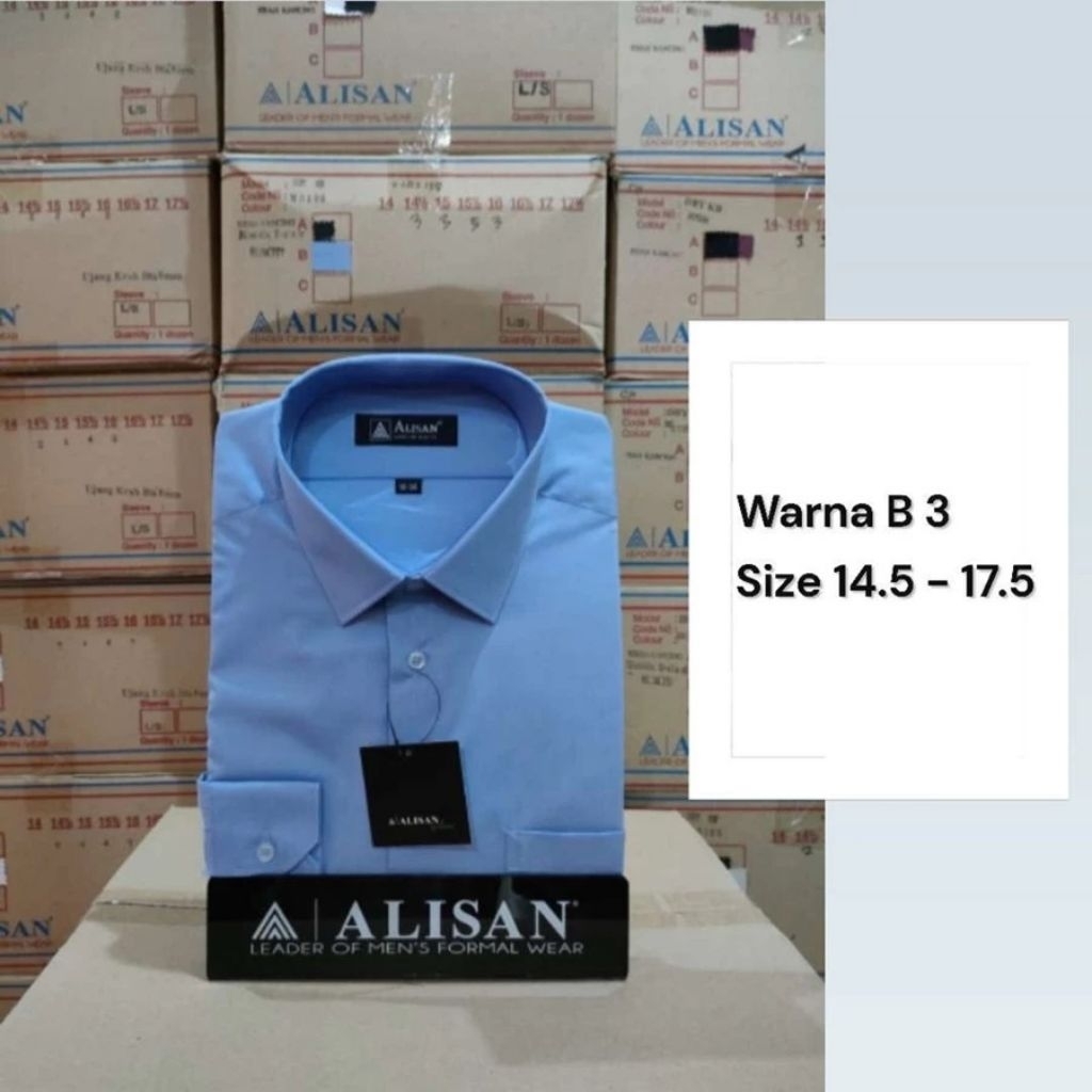 Kemeja Alisan Top Brand Reguler Lengan Panjang Warna B-3
