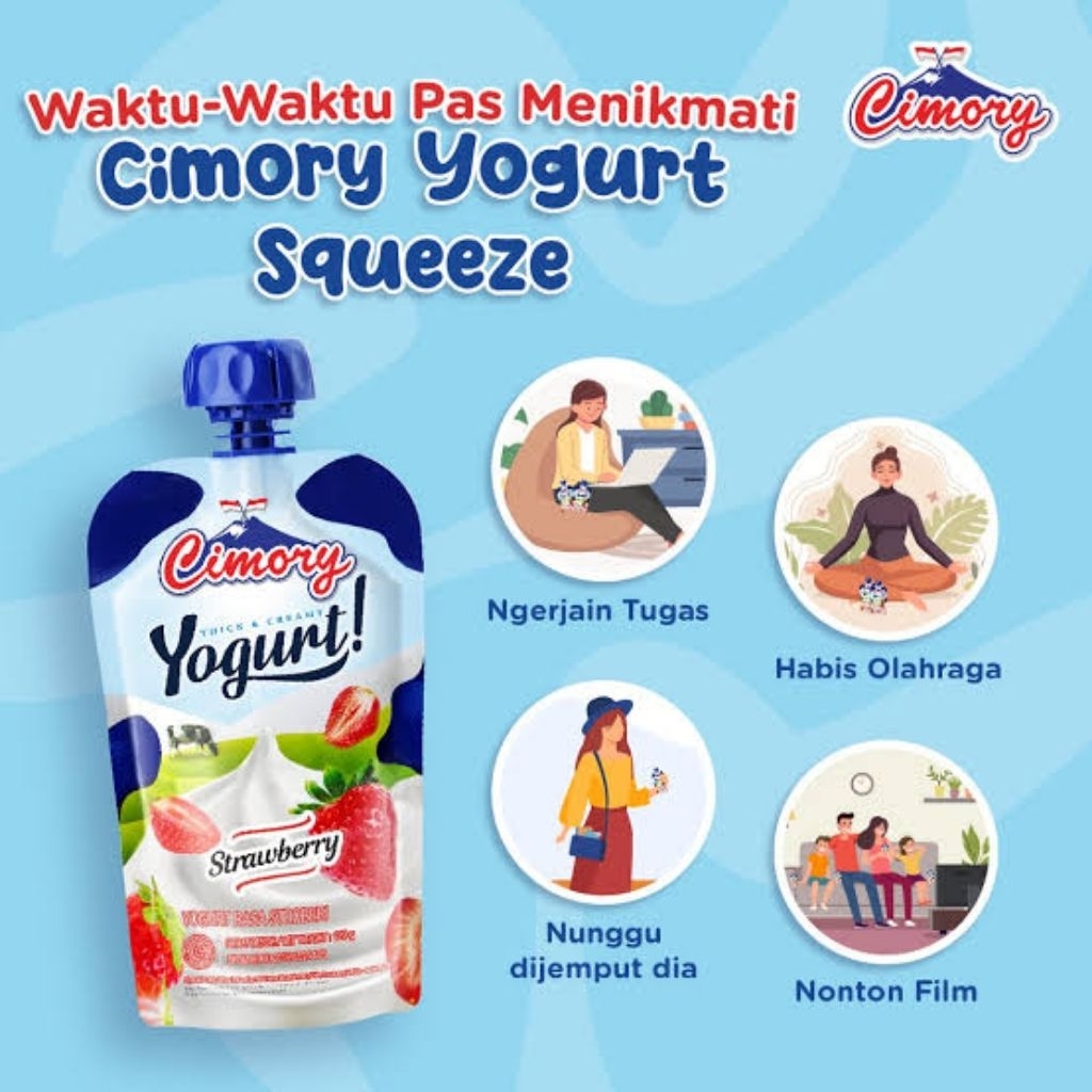Cimory Squeeze Yogurt 1 karton isi 24 pics