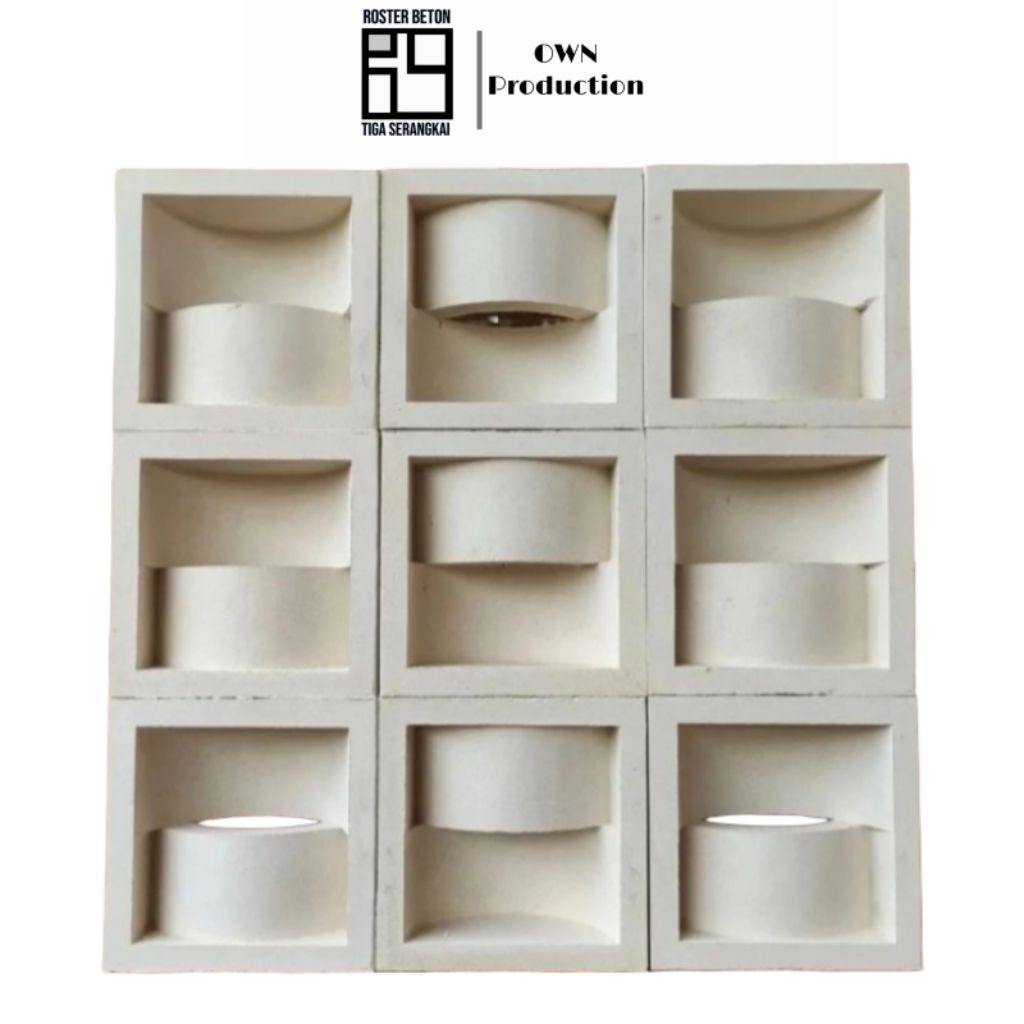 Roster beton / Loster beton minimalis modern motif M bulat