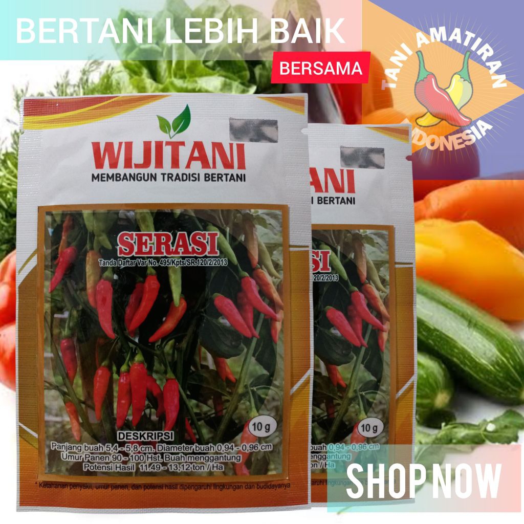 SERASI Benih Cabai Rawit Merunduk Tahan Virus 10gr WIJITANI