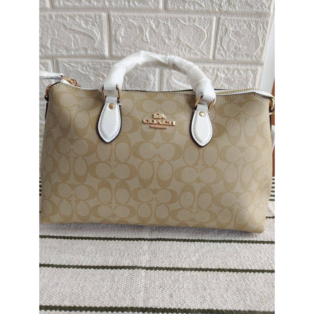 Signature Georgia Satchel Light Khaki Chalk