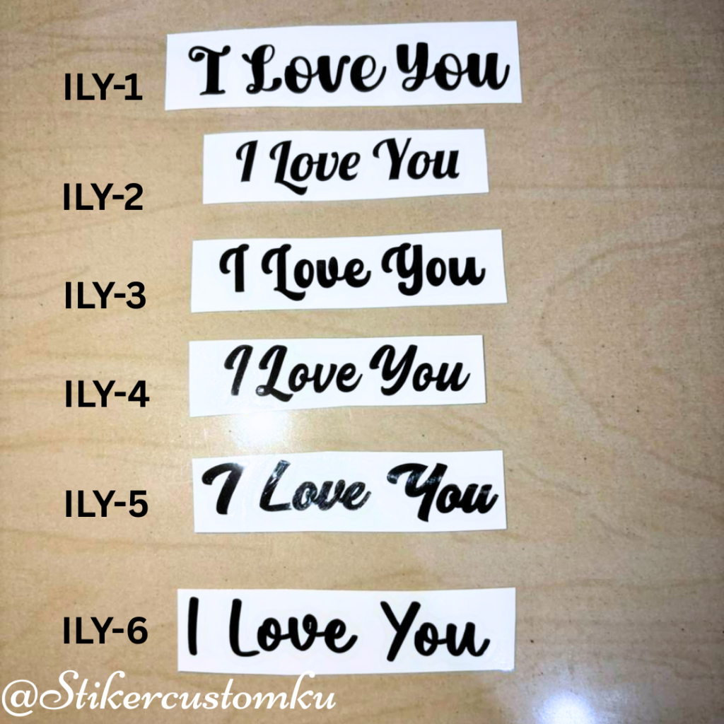 Stiker Pita Satin I Love You / Stiker Buket I Love You / Sticker Untuk Pita Satin I Love You  / Stic