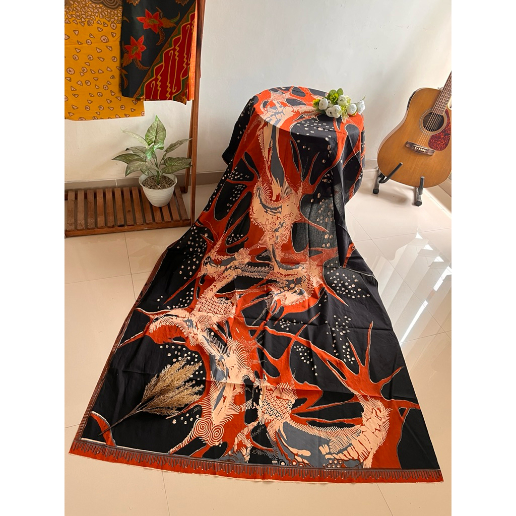 Kain Batik Solo Motif Abstrak Printing Halus