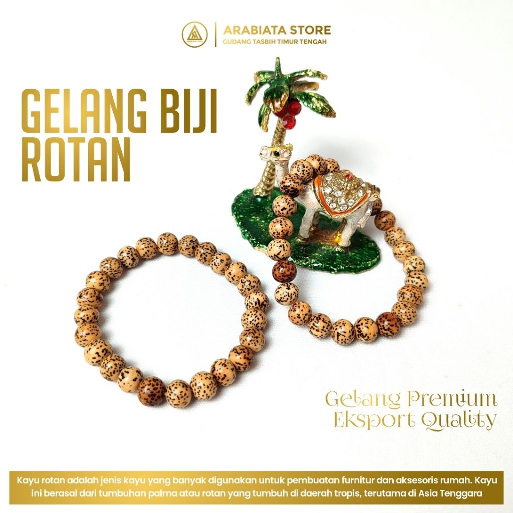 Gelang Biji Rotan Asli Unik Berkualitas