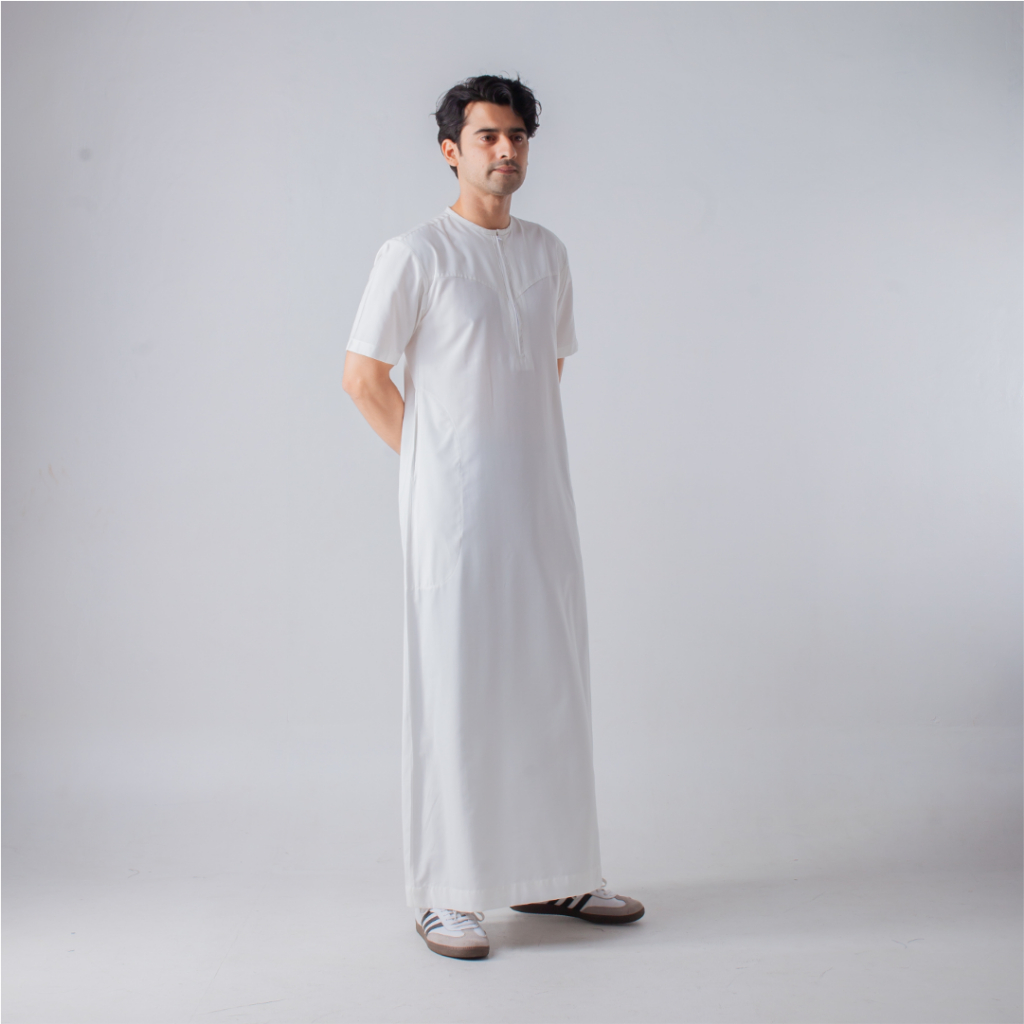 BestPromo Sarimbit Studio - Jubah Thobe Gamis Pria Dewasa Slimfit Lengan Pendek Premium Ardan Series