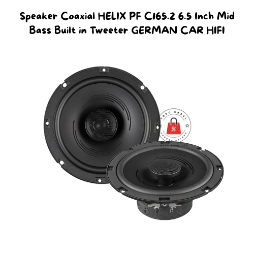 Speaker Coaxial HELIX PF C165.2 6.5 Inch Mid Bass Built in Tweeter GERMAN CAR HIFI