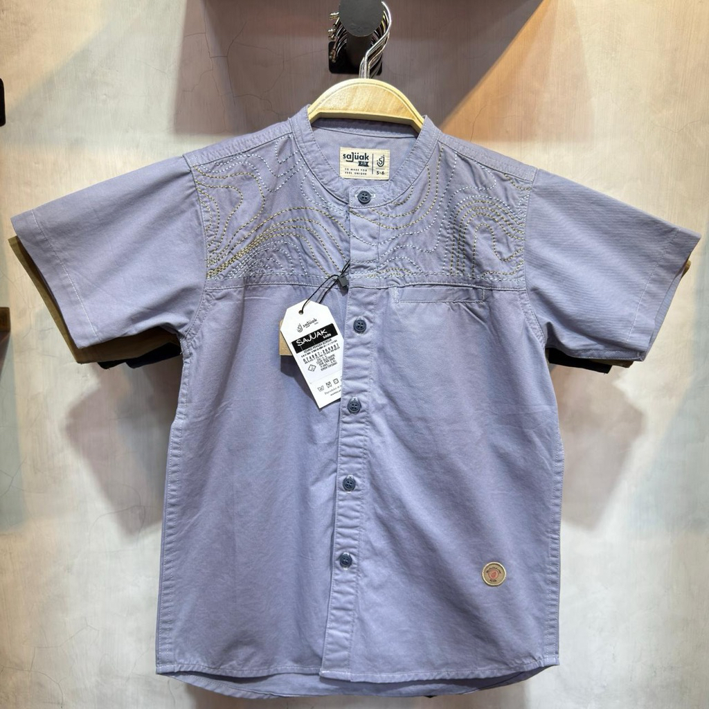 kemeja koko bordir TOPOGRAFI sajuak kemeja koko anak