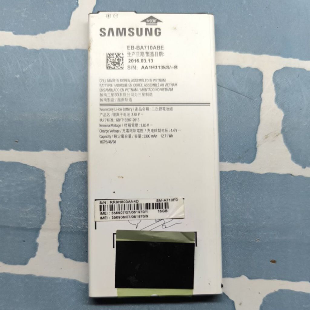 Baterai Samsung A7 2016 Ori