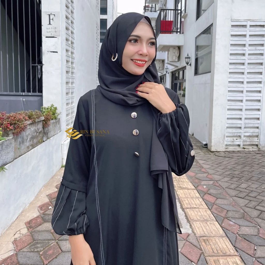 PROMO Abaya Safiya Gamis Hitam Lebaran 2026 Terbaru Remaja Kekinian Syari Dress Jubah Wanita Jettbla