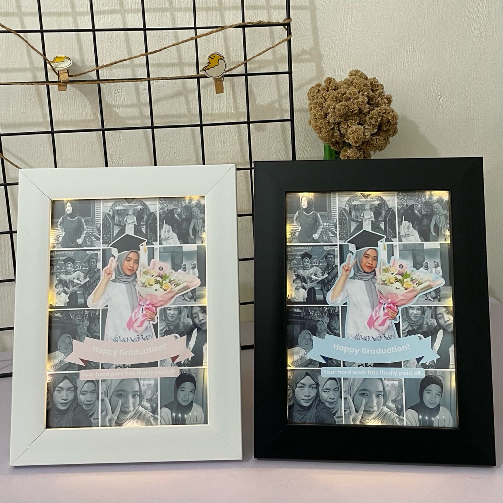 1 Hari Jadi | Grid V1 Kolase Foto + Bingkai 5R | Kolase Foto + Bingkai A4 | Bingkai Foto Aesthetic |