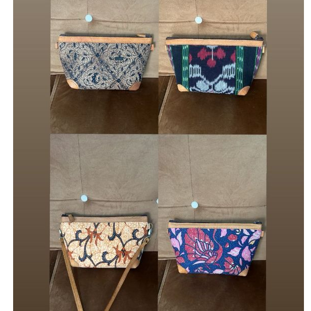 Tas Slempang Clutch Wanita Giselle Series Wanita Elegan  Handmade Murah Kulit Asli Tas Batik Sertija