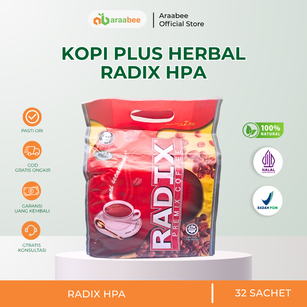 Kopi Radix HPA Asli Malaysia 32 Sachet Original