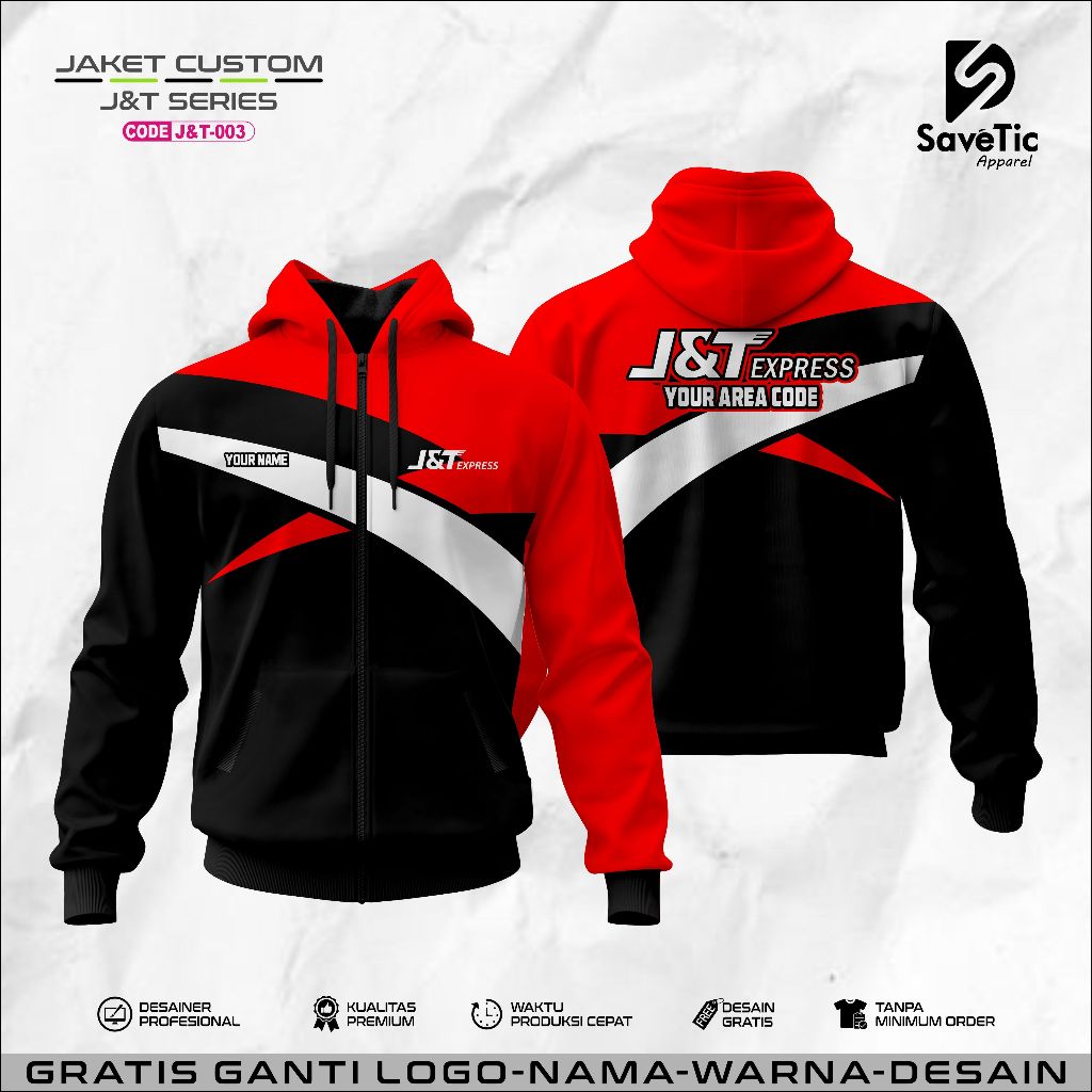 Jaket J&T Full Printing Sublim/Jaket J&T Express Original/Jaket Logistic JNT/Jaket Custom/Jaket Kuri