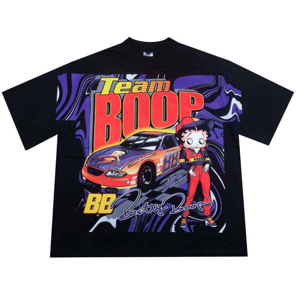 BIG OVERSIZE T-SHIRT KAOS YHBOOTLEG BETTY BOOP NASCAR