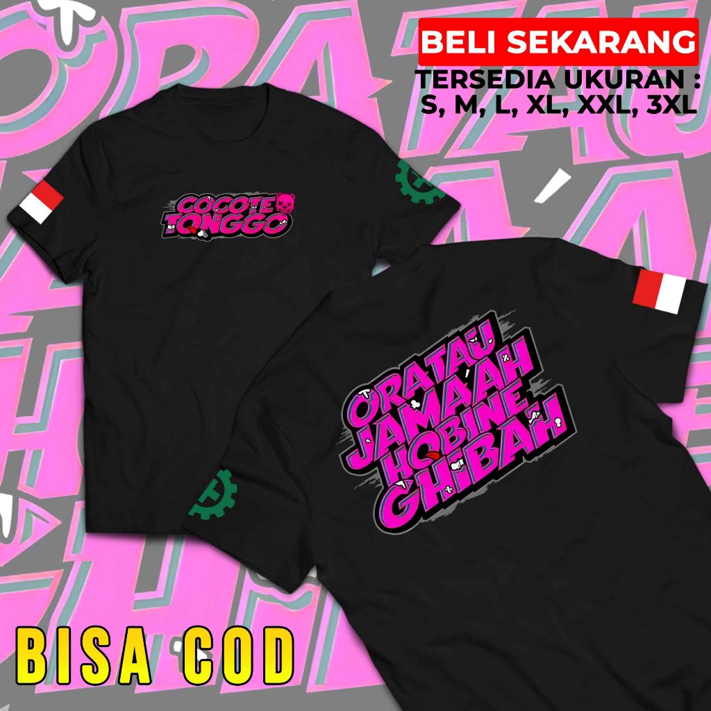 Pakaian Atasan Pria Dewasa Kata Kata Sindiran Jawa Cocote Tonggo Kaos Kata Sindiran Bahan Semi Katun